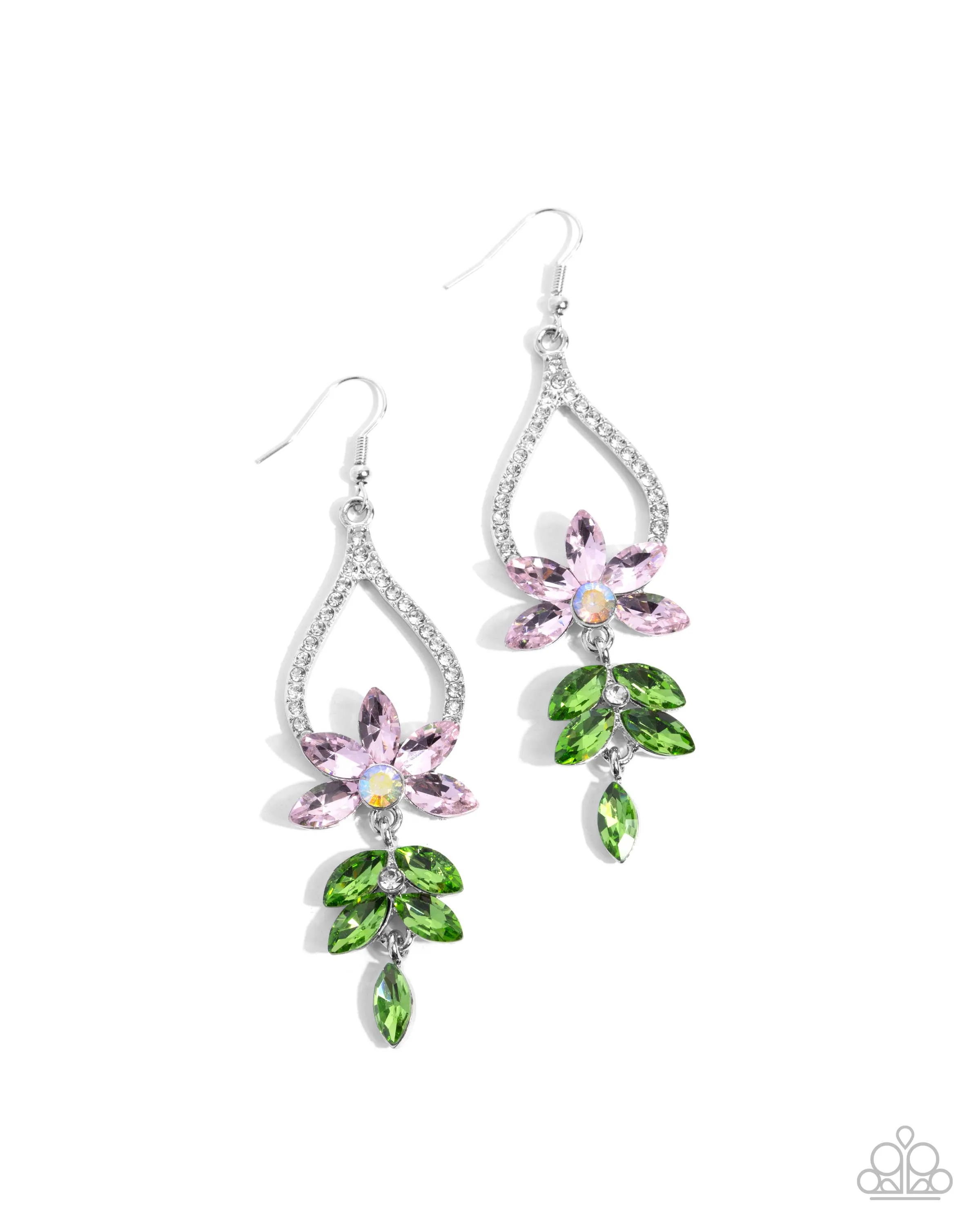 Floral Fuss - Pink Earrings - Paparazzi Accessories