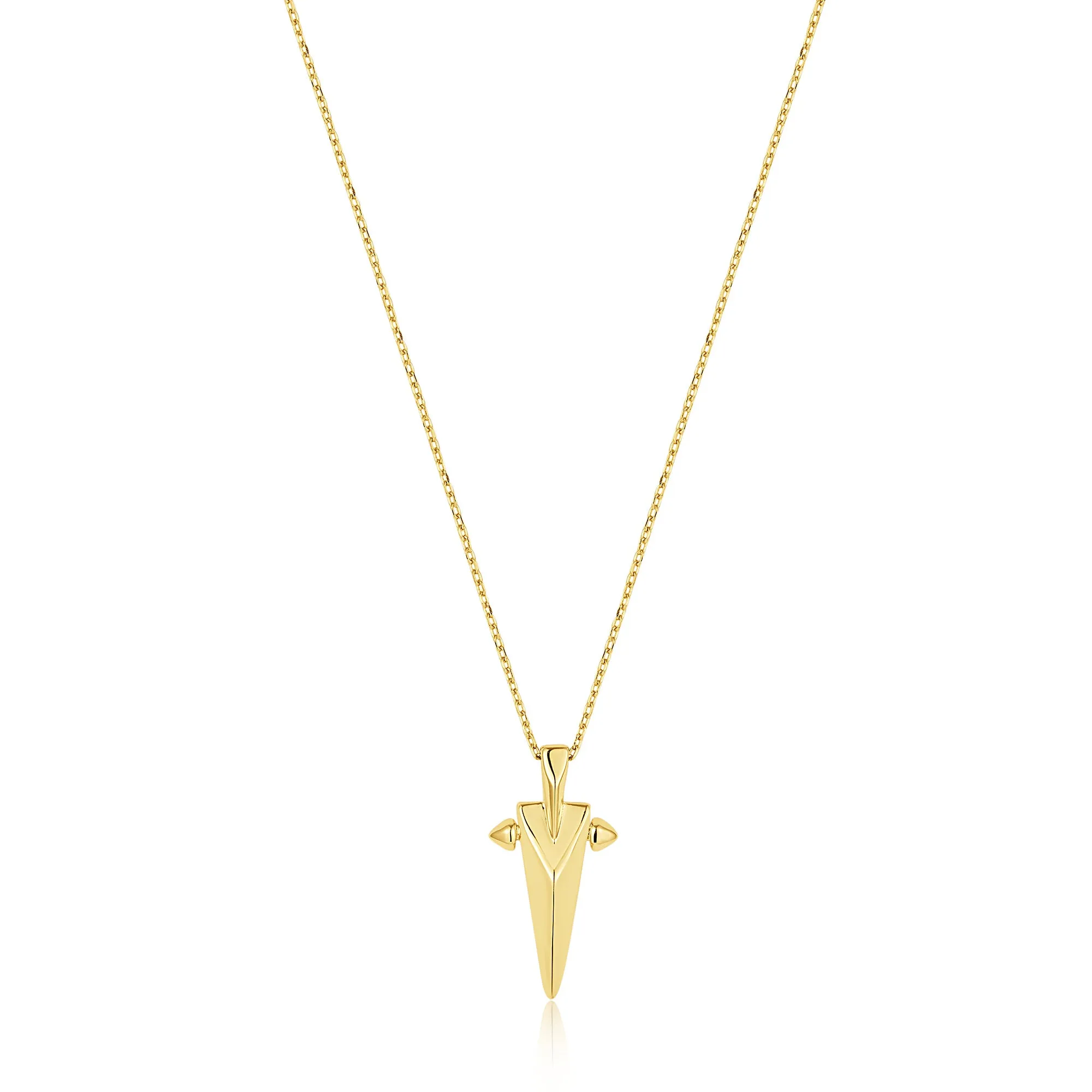Gold Geometric Point Pendant Necklace