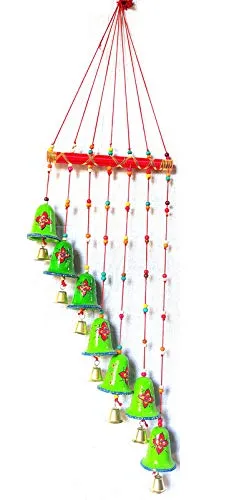 PPH Handcrafted Hand Painted Design Wind Chime Home Decor for Office,Temple,Hanging Decorat ive Wall/Door/Window